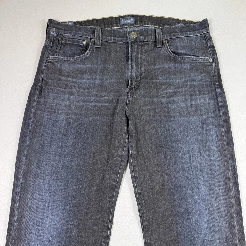 Citizens Of Humanity Jeans Mens 34x32 SID Relaxed Straight Leg Dark Blue Stretch